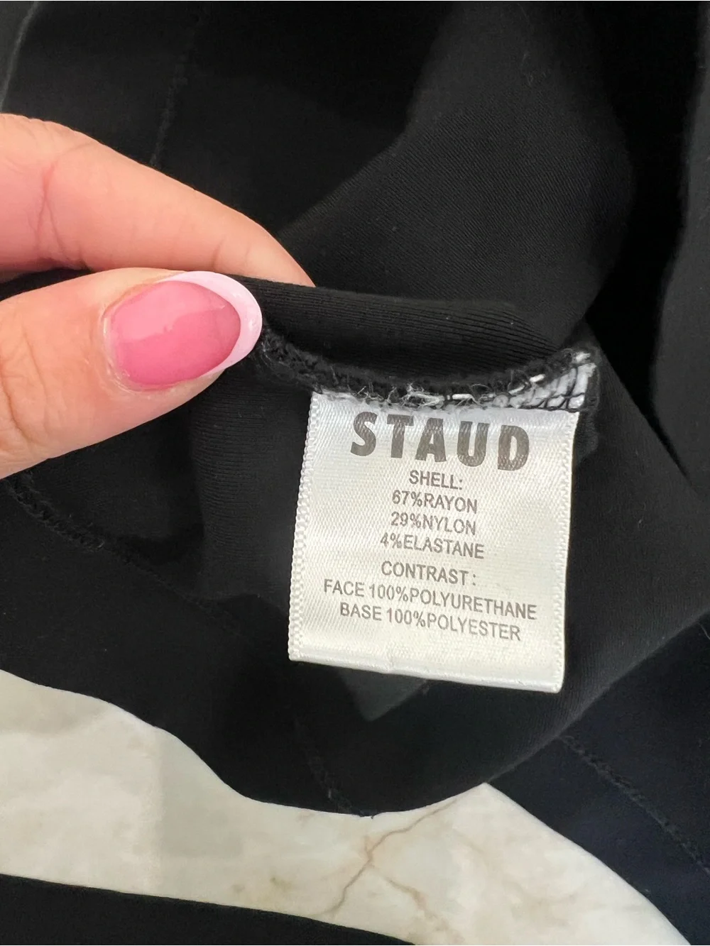 Staud Black Leather Collar Jay Dress Size XS $195